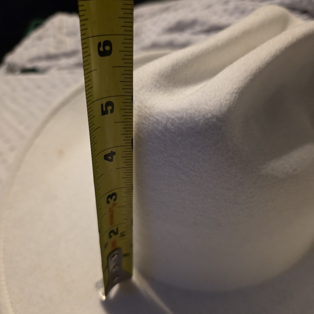 White Felt Western Hat Decor - Picture 10 of 12